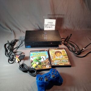 PS2 Console - Black (SCPH-30001). Tested And Works with some games comes w/ Frog